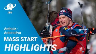 World Cup 2324 AntholzAnterselva Men Mass Start Highlights [upl. by Nialb]