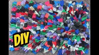 Tapete de Retalhos  How to make doormats using waste clothes  DIY doormats making idea [upl. by Ydna]