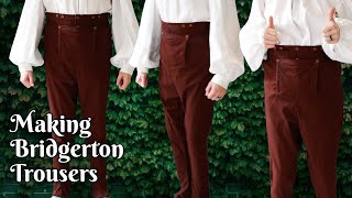 Making Regency Mens Pantaloon Trousers  Dressing Mr Bridgerton  Part 2 [upl. by Horacio]