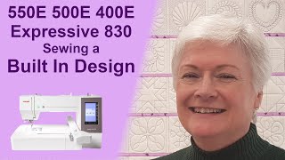 Janome 550E 500E and 400E  Elna Expressive 830  Sewing an In Built Design [upl. by Cloe]