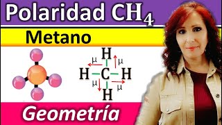 POLARIDAD DEL METANO 👉CH4 🔴 Geometría molecular [upl. by Rybma]