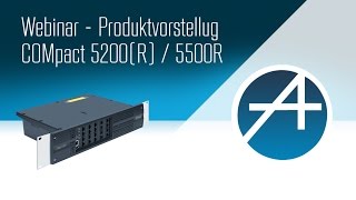 Onlineseminar Produktvorstellung COMpact 5200R  COMpact 5500R [upl. by Eenafets]