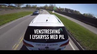 WrightTV Venstresving i lyskryss med pil [upl. by Alrick461]