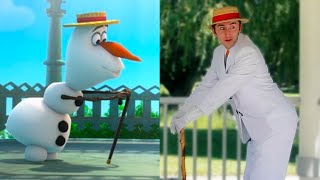 Disney Olaf vs Olaf in Real Life [upl. by Eikcid193]