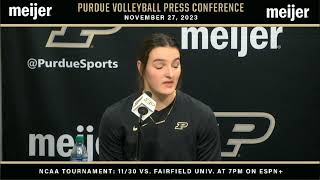 Purdue Volleyball Press Conference  NCAA Tournament [upl. by Jesh]