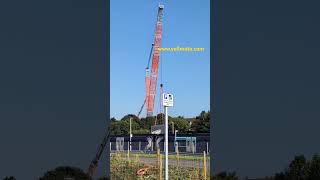 Scotrail Class 170 train Cameron Bridge Railway station along side Liebherr LG 1750 Crane 6924 [upl. by Aihseym552]