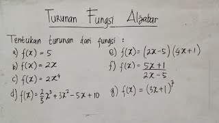 Turunan Fungsi Aljabar [upl. by Ferdie]