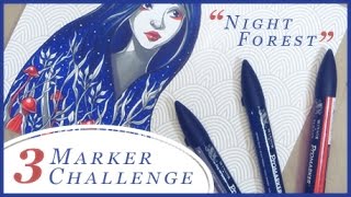 3 Marker Challenge 3  With ProMarkers [upl. by Brett]