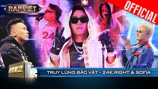 Sởn gai ốc với bản rap Truy Lùng Bảo Vật của 24kRight ft Sofia  Rap Việt 2023 LiveStage [upl. by Kristianson]