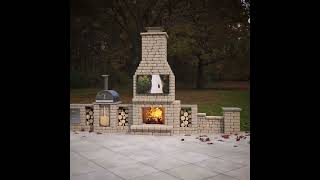 Ultimate Pizza Oven amp Fireplace Combo  Customize Your Outdoor Kitchen Shorts [upl. by Nolla]