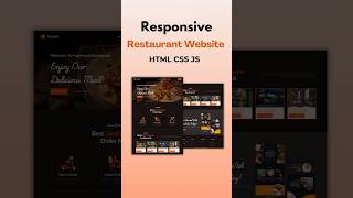 Restaurant website using HTML CSS JavaScript html css coding javascript [upl. by Eliathas]