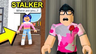 I Had To HIDE From A STALKER But She Broke Into My House Roblox Bloxburg [upl. by Oisor]