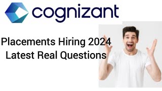 Cognizant Hiring 2024 Latest Real Questions asked in exam  Actual Questions with Answers [upl. by Repard]