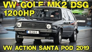 Brutal Golf Mk2 DSG 1200HP 16V Turbo Acceleration from Boba Motoring [upl. by Tnirb926]