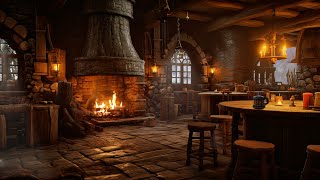 Night at The Witchers Tavern Medieval Fireside Music Ambience and a Taste of Medieval Times [upl. by Squires]