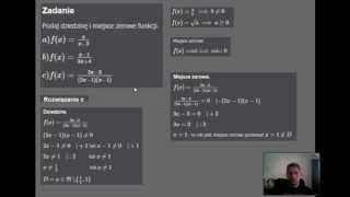 Funkcje  Dziedzina i miejsce zerowe funkcji [upl. by Samot]