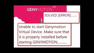 fixed error Genymotion error unable to load virtualbox 2016 edition [upl. by Aerdnaid314]