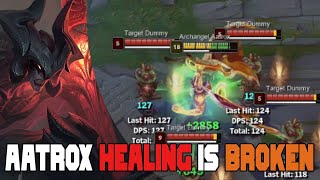 AATROX HEALING IN LATE GAME IS BUSTED 1412 Build Tests [upl. by Anahsohs]