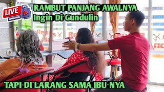 DETIKDETIK RAMBUT PANJANG AWALNYA MAU DI GUNDULIN ‼️ TAPI DI MARAHIN SAMA IBU NYA [upl. by Noreht]