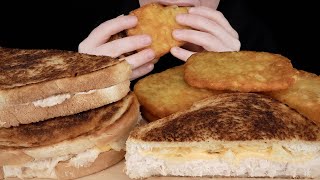 ASMR Tuna Sandwiches amp Hash Browns Mukbang  Eating Sounds [upl. by Joyann]