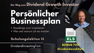 Das muss dein Businessplan für dein Dividend Growth Portfolio enthalten [upl. by Hyacinth]