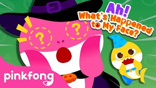 Ah Whats Happening to My Face  Zombie Baby Shark  Pinkfong Halloween Story  Official Pinkfong [upl. by Lemuel]