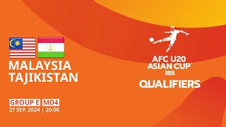 Malaysia  Tajikistan  Group E  MD4  AFC U20 Asian Cup 2025 Qualifiers [upl. by Samal]