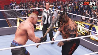 WWE 2K24  Brock Lesnar14 VS Umaga  2 Out 3 Falls Match  WWE Universal Championship [upl. by Eanom]