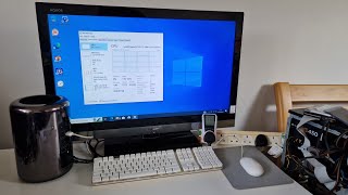 Mac Pro 61 gets Windows 10 Boot Camp and benchmarks Xeon E51680 V2 816 16GB DDR3 Quad Channel [upl. by Varhol416]