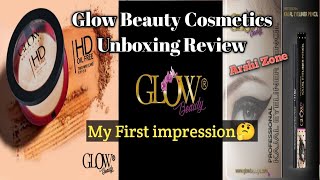 Glow Beauty Cosmetics Unboxing  Glow Beauty Cosmetics  Urdu  Hindi  Arshi Zone [upl. by Yran]