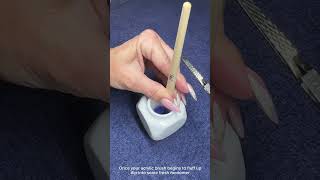 Prepping the youngnailsinc acrylic brush [upl. by Gillette]