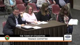 Stoughton Finance Committee Meeting 10924 [upl. by Khudari]