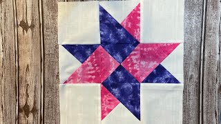 Tumblers star quilt block tutorial [upl. by Dnomsed]