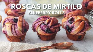 ROLOS DE MIRTILO  ROSCA DOCE DELICIOSA  Blueberry rolls [upl. by Lotsirb574]