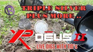 XP Deus II Live Detecting Triple Silvers amp More XP Metal Detectors Farm Land XPDEUSII [upl. by Joane701]