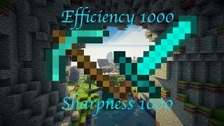 How to make Efficiency 1000 and Sharpness 1000 Bedrock Edition [upl. by Lellih]