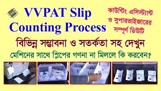 ভিভিপ্যাট স্লিপ গণনা করার পদ্ধতি  VVPAT Slip Counting Process বিভিন্ন সর্তকতা [upl. by Anirhtak]