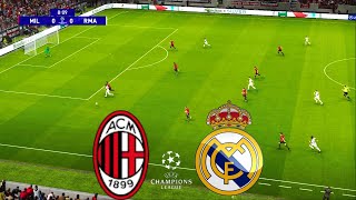 ريال مدريد ضد ميلان  دوري الابطال اوروبا  المباراة كامله  Real Madrid vs AC Milan  PES [upl. by Enila]