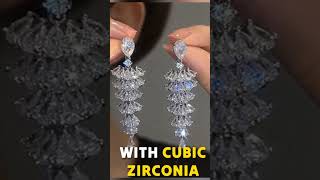 Luxury Geometric Dangle Drop Earrings – Gorgeous Cubic Zirconia Bridal amp Party Jewelry [upl. by Ludewig]