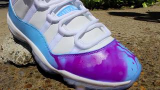 Custom Color Changing UNC Jordan11s [upl. by Olodort]