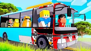 Fizemos a Maior Viagem de Ônibus Realista no Minecraft [upl. by Essirahs]