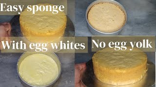 Cake Sponge With Egg Whites \ No Egg Yolk AleemaShahid [upl. by Noorah959]