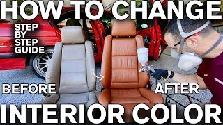 How to Change Car Interior Color with Dye BMW [upl. by Ezitram]