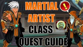 AQW Martial Artist Class Full Walkthrough  The Master Quests Guide join hakuvillage [upl. by Adnylam]