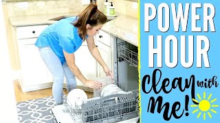 💪POWER HOUR CLEAN WITH ME w cleaning music  SPEED CLEANING MOTIVATION SAHM  LoveMeg 20 [upl. by Geibel]