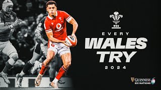 EVERY TRY  WALES 🏴󠁧󠁢󠁷󠁬󠁳󠁿  2024 GUINNESS MENS SIX NATIONS [upl. by Pascale]