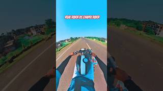 Real rider vs chapri rider automobile rider motovlog bikeride viralvideo rajadc uk07rider [upl. by Onia]