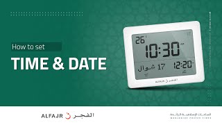 How to set time and date  ALFAJR DIGITAL CLOCKS [upl. by Tnahs]