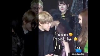 BTS Jimin amp BLACKPINK Rosé at Golden Disk Awards 2018 [upl. by Aloibaf]