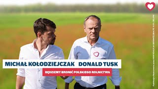 Będziemy bronić polskiego rolnictwa konferencja prasowa Donalda Tuska i Michała Kołodziejczaka [upl. by Block]